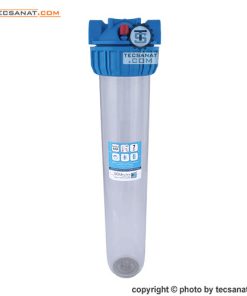 هوزینگ اسلیم 20 اینچ ورودی 3/4 اینچ شفاف سوفیلتر SouFilter